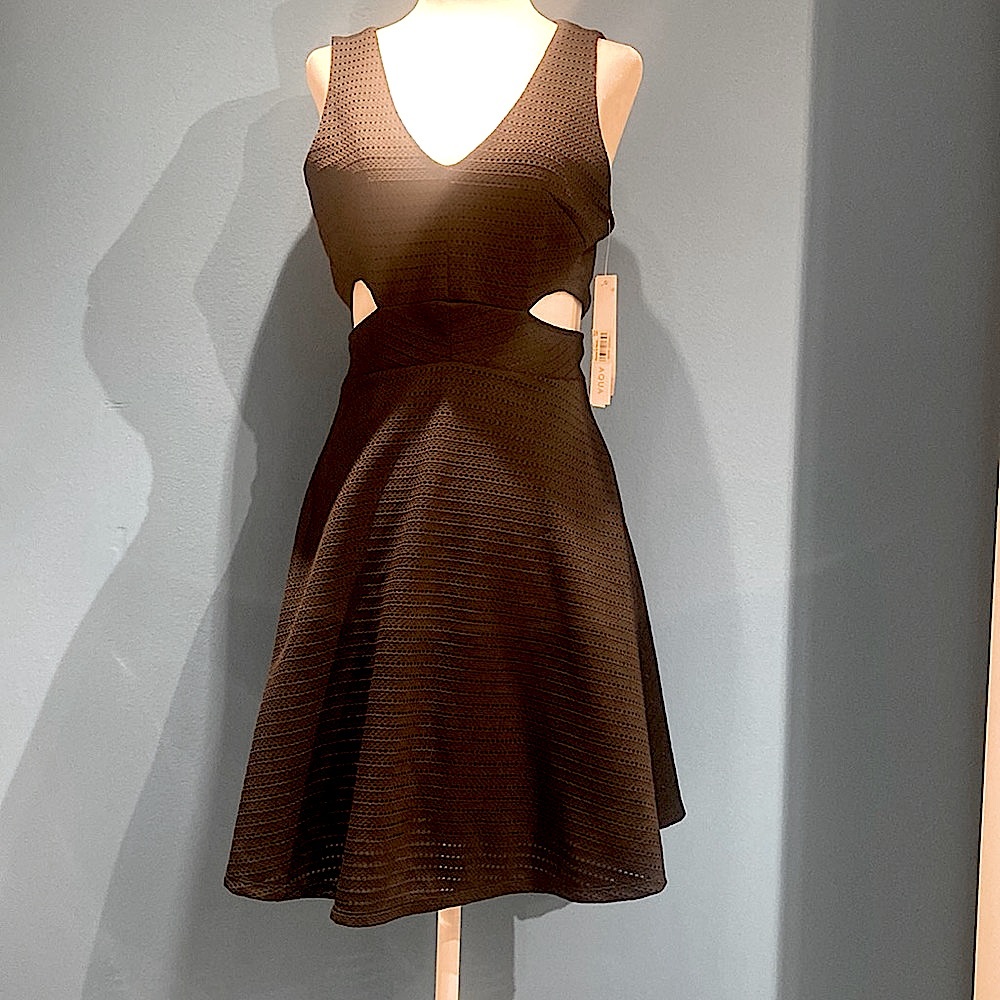 NWT Black Fit & Flare Cut Out Dress S